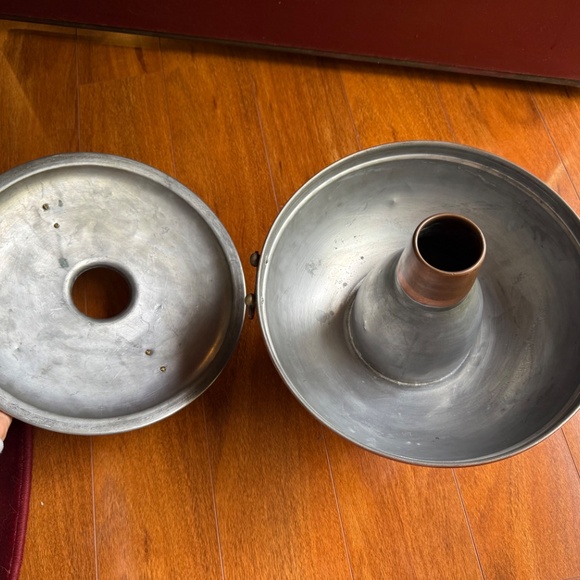 Mid Century Metal Korean Hot Pot Table Top Chafing Dish Handles Lid Butterflies. - Picture 3 of 13